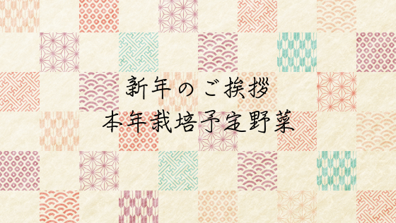 新年あけましておめでとうございます